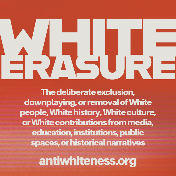Infographic explaining the term White Erasure and its meaning