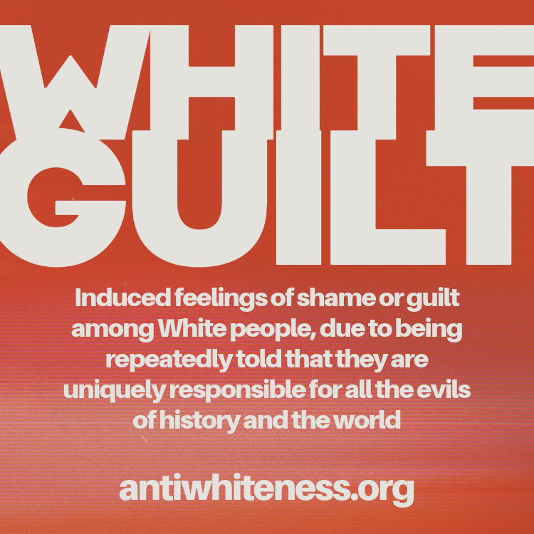 Infographic explaining the concept of White Guilt